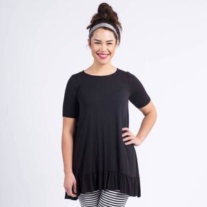 Agnes & Dora Black Tunic Top